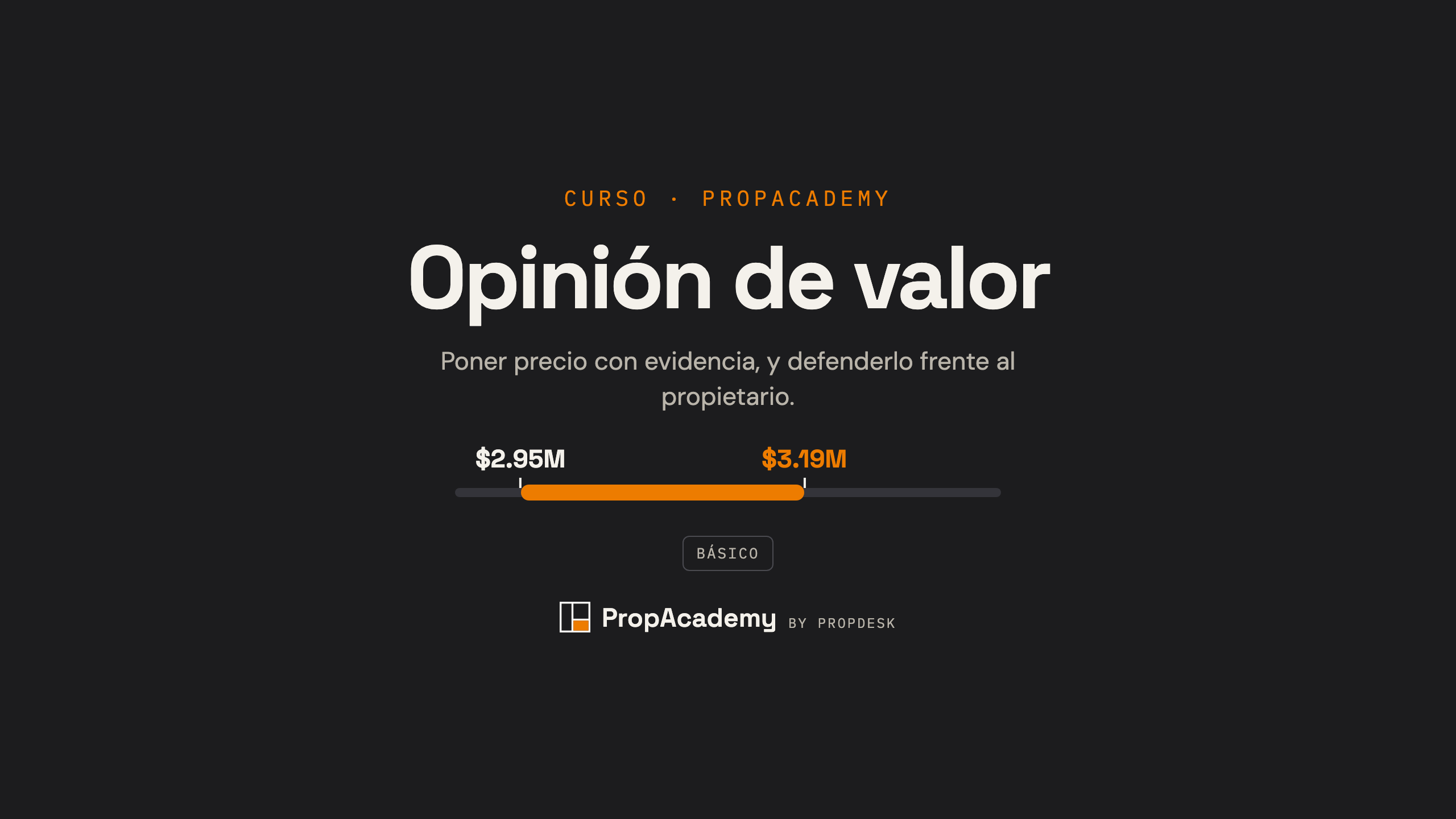 Portada del curso Opinión de valor