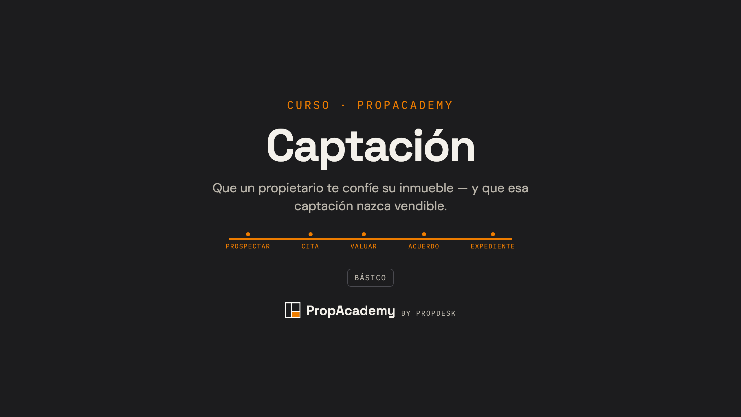 Portada del curso Captación